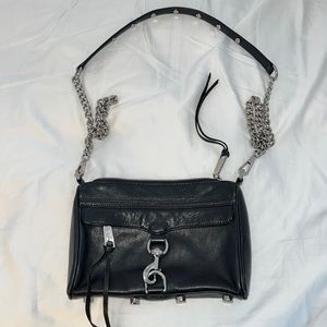 Rebecca minkoff black/silver bag